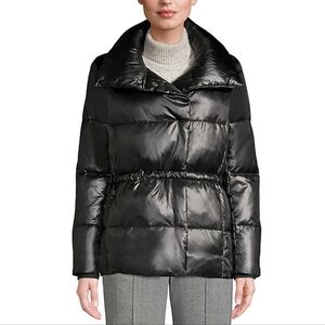 Lands' End Women's Black Quilted Down Puffer Jacket Size XS